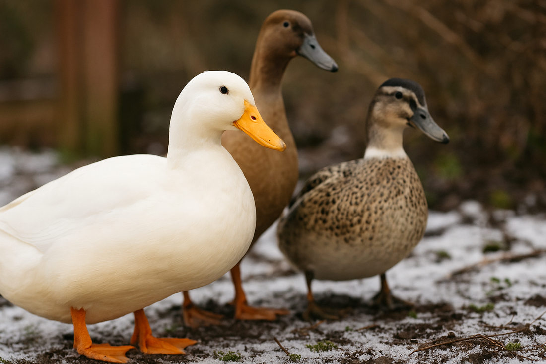 Backyard duck flock