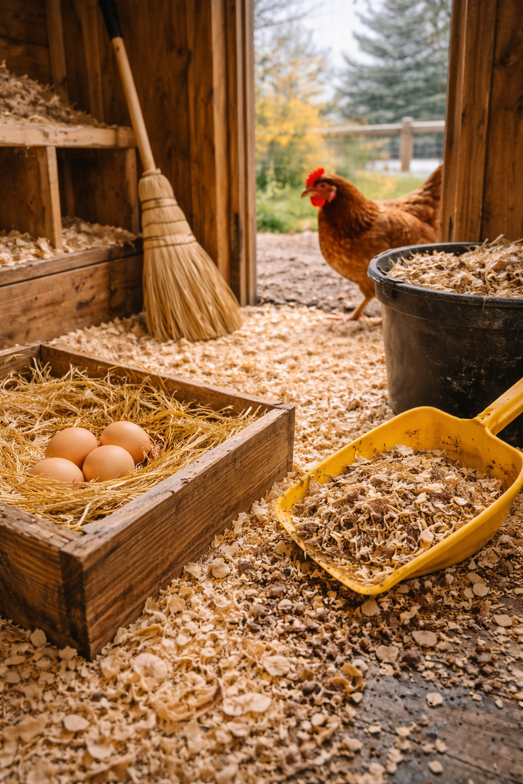 Chicken coop care and cleaning 