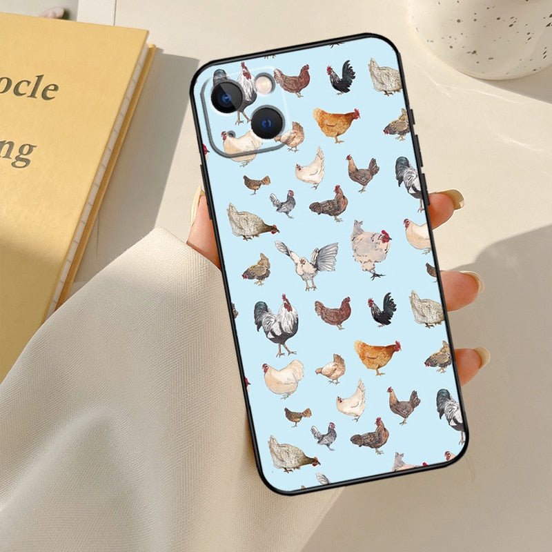 Feathered Variety: Chicken Breeds Phone Case - casadechicka